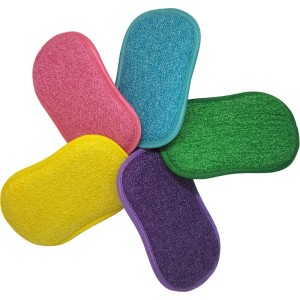 Lot de 5 éponges multicolores